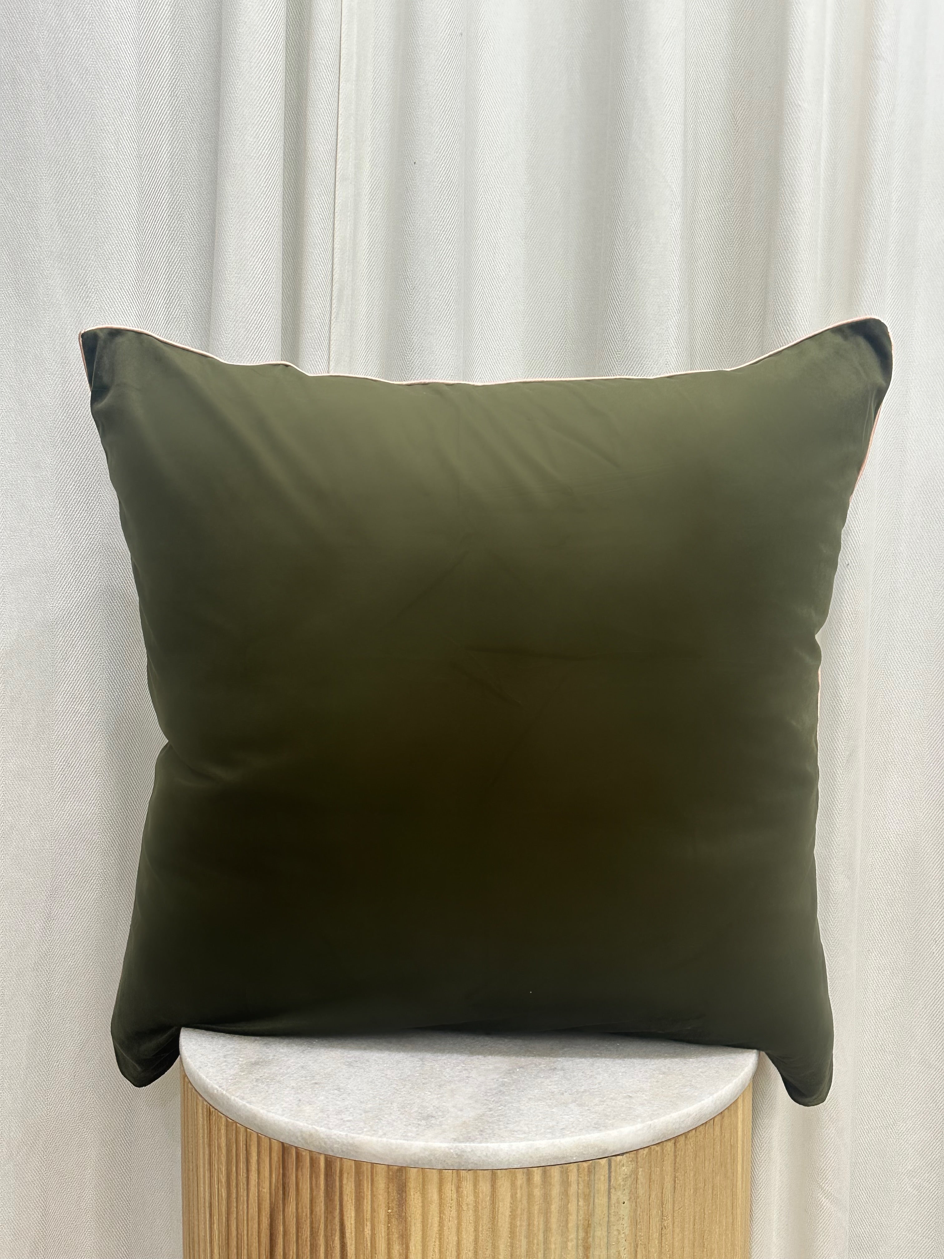 Olive Green Velvet European Pillowcase