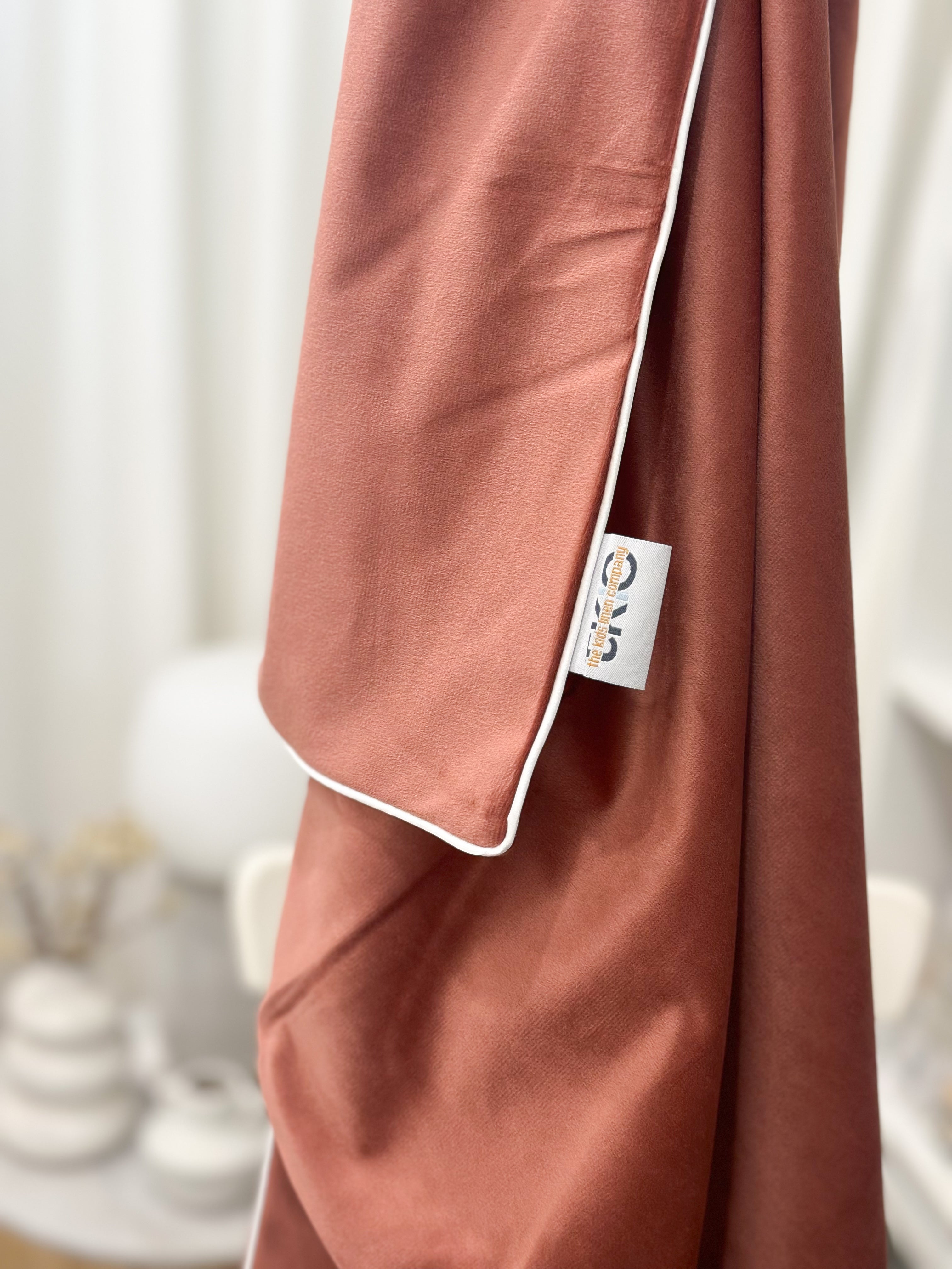 Rust Velvet Throw