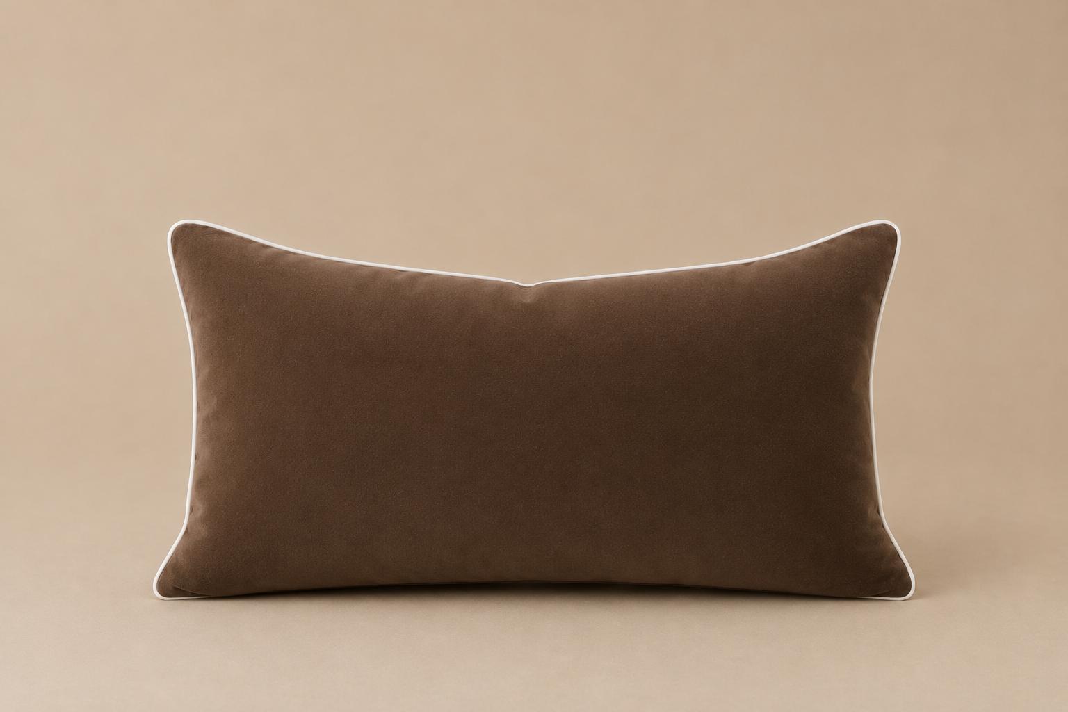 PRE ORDER | Brown Velvet Lumbar Cushion