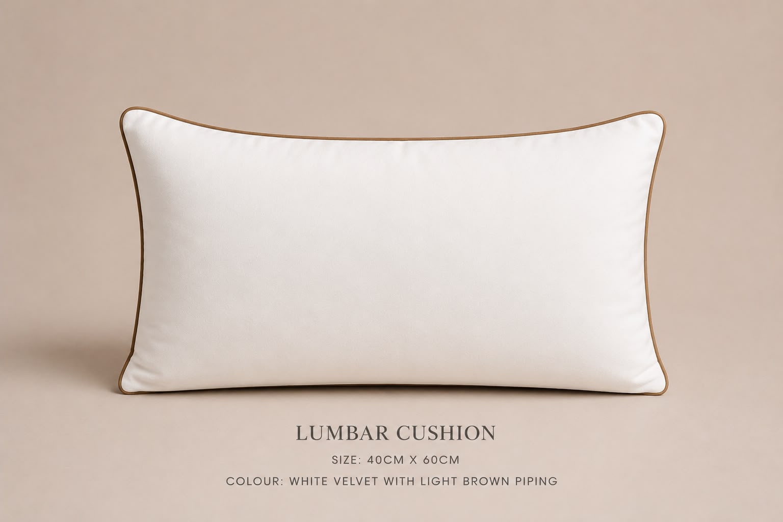 PRE ORDER | White Velvet Lumbar Cushion
