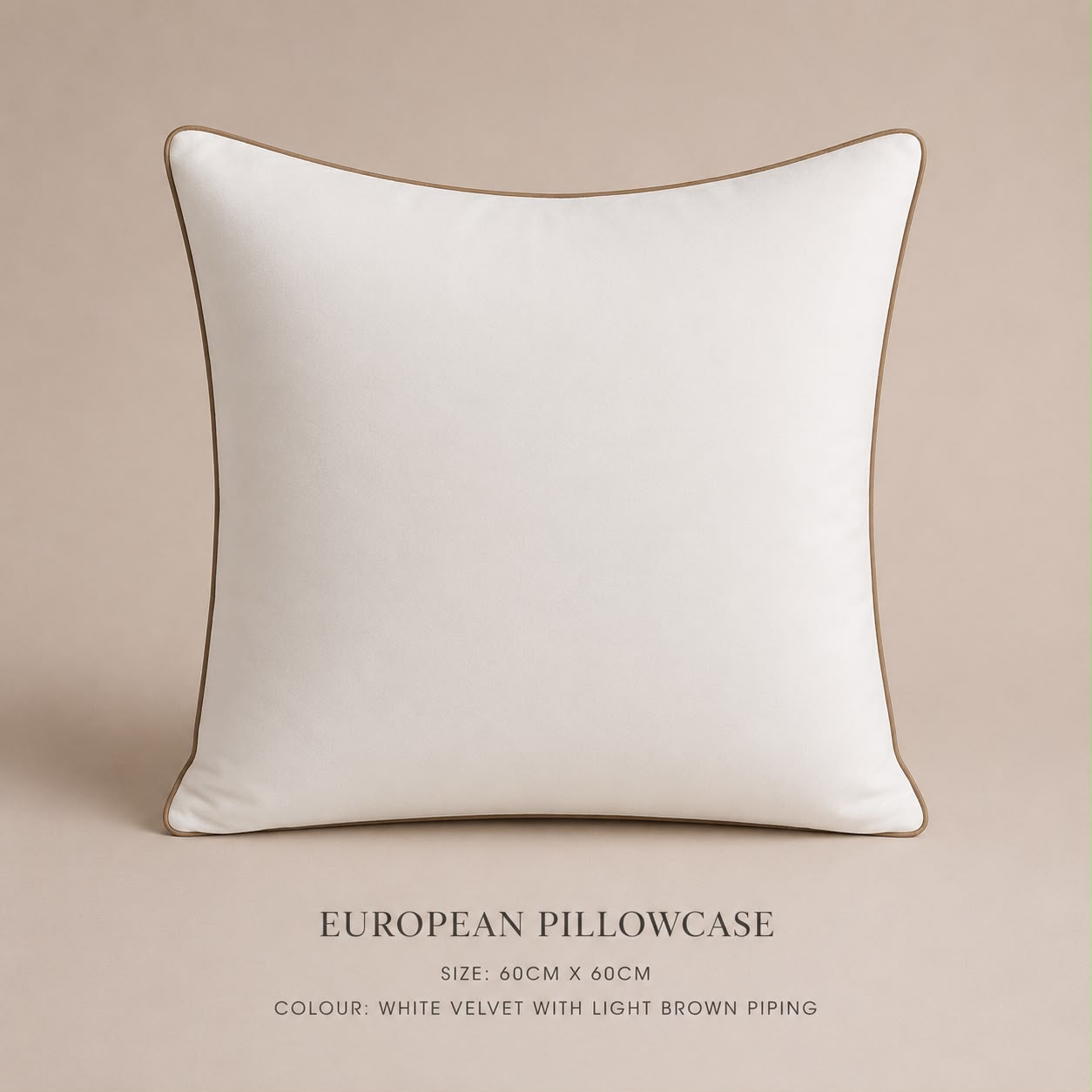 PRE ORDER | White Velvet European Pillowcase
