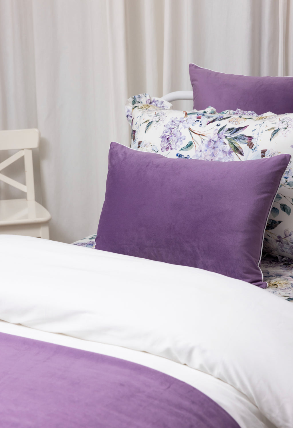 Purple Velvet Throw