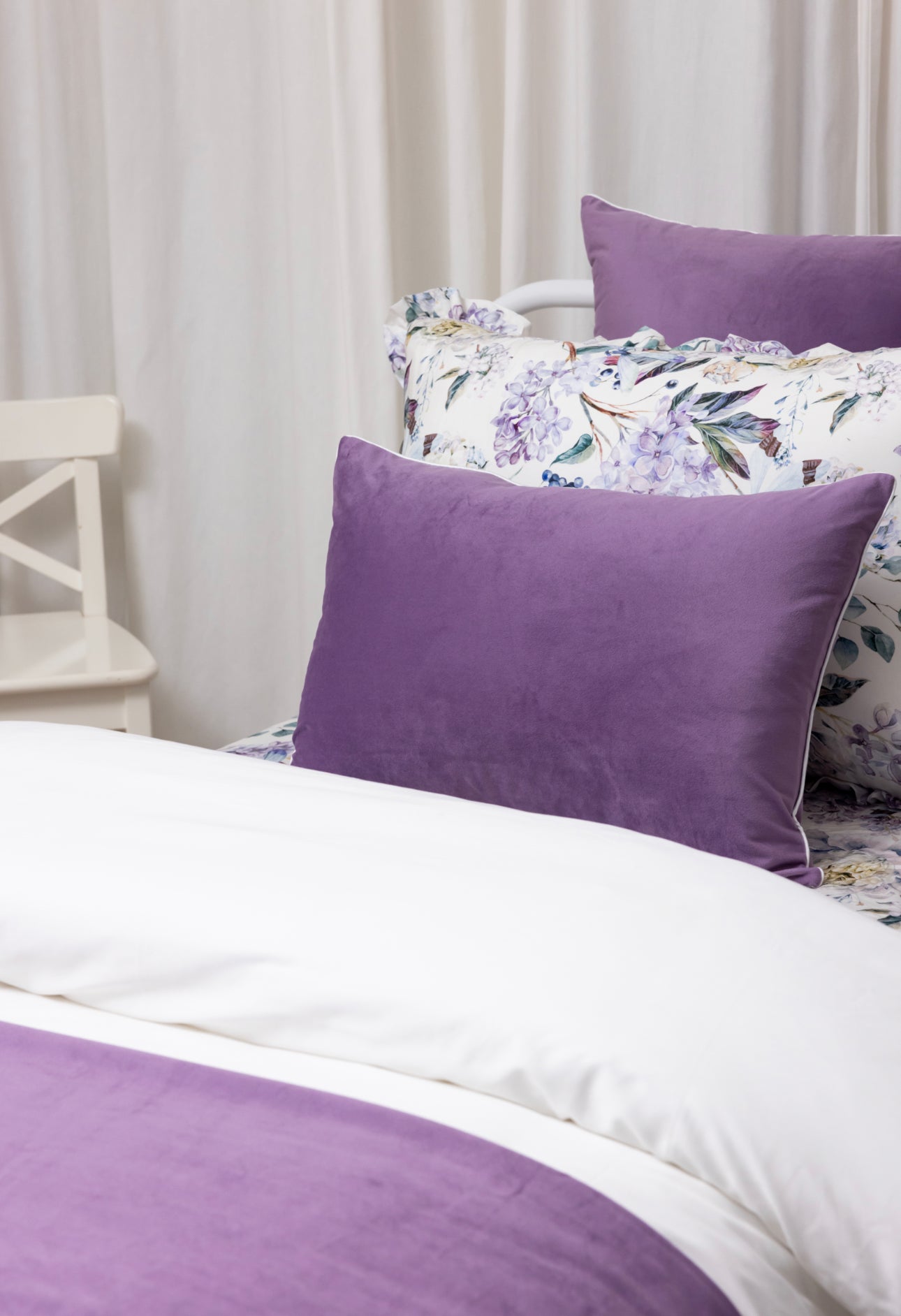 Purple Velvet Throw