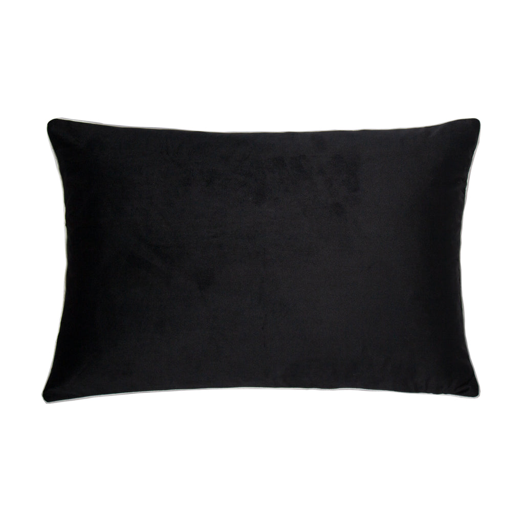Black Velvet Lumbar Cushion