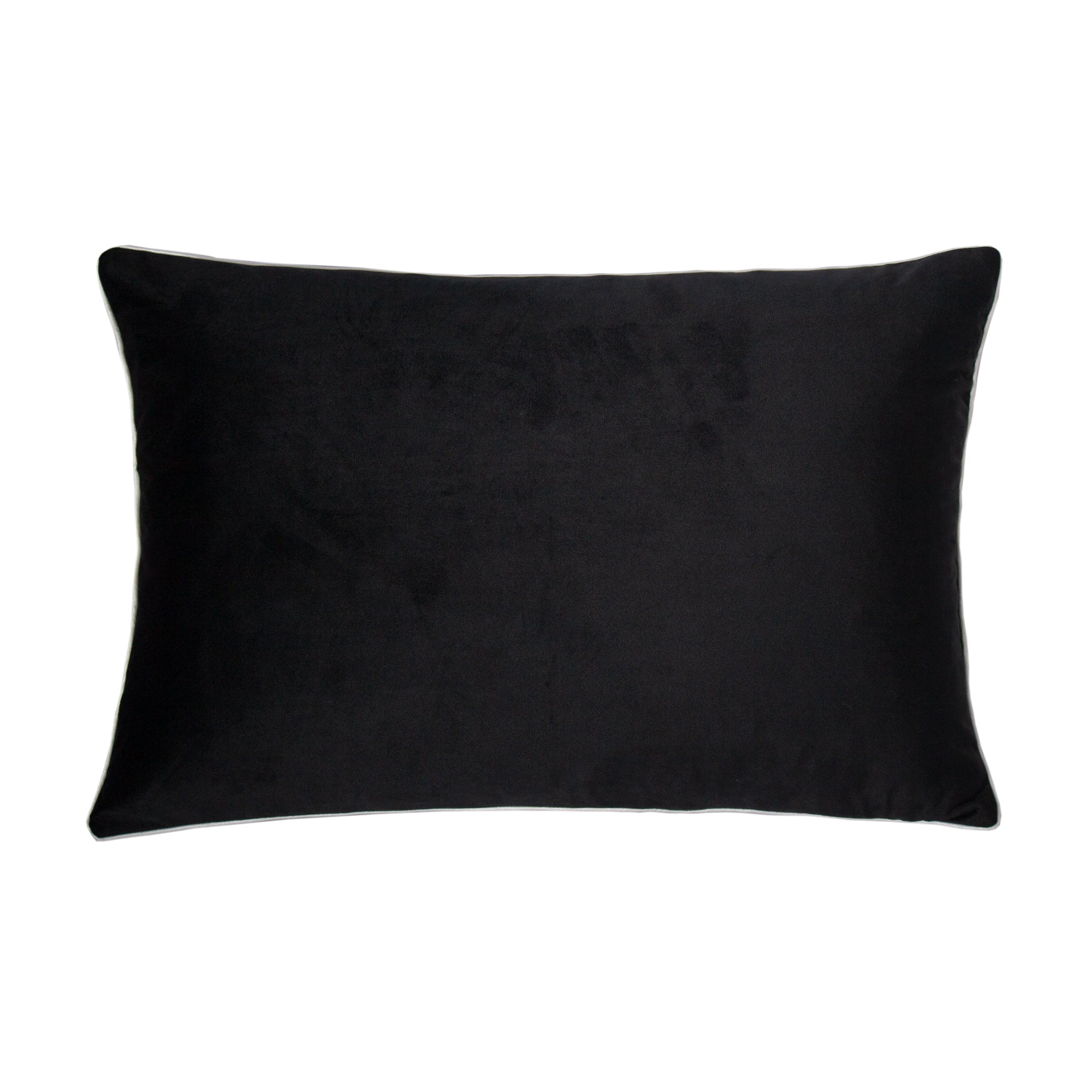 Black Velvet Lumbar Cushion
