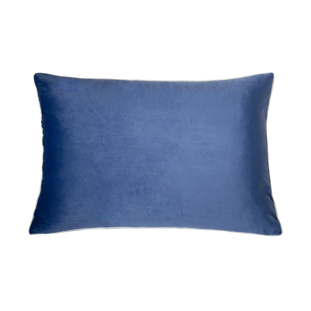 Blue Velvet Lumbar Cushion